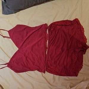 Victoria's Secret modal cami set fushia sz S